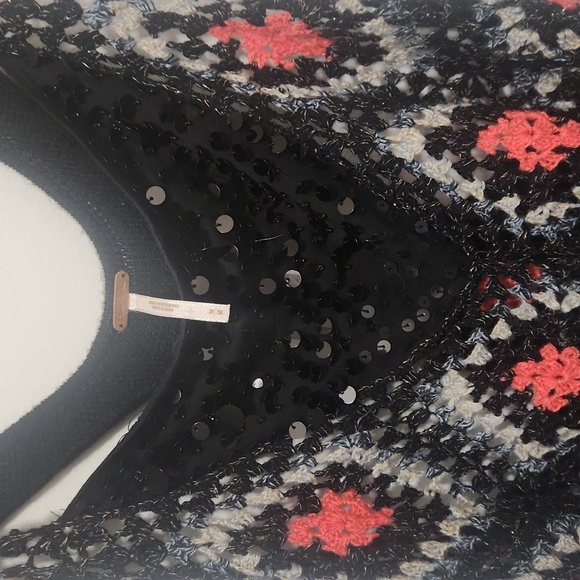 Free People Grandmas Love Crochet Sequins Trapeze Tank Top Size Med - Picture 4 of 6